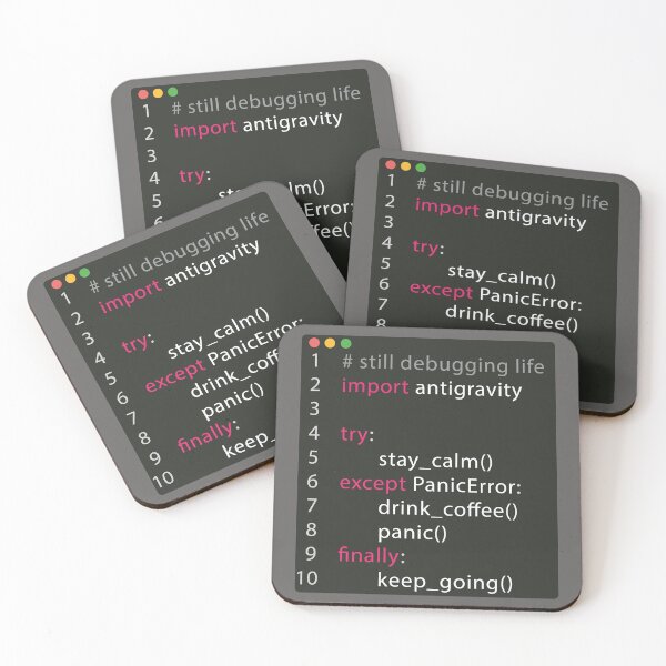 Item preview, Still Debugging Life Python Humor designed and sold by DrTol.