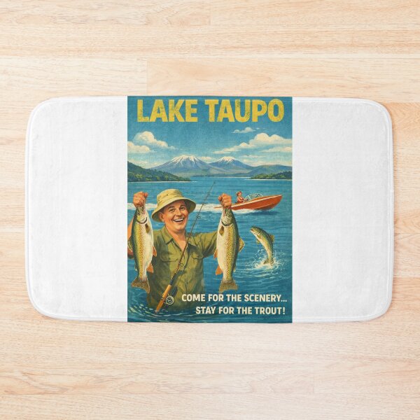 Item preview, Lake Taupo New Zealand Central North Island with Tongariro National Park Volcanoes and Waikato River Landscape designed and sold by Aryabek.