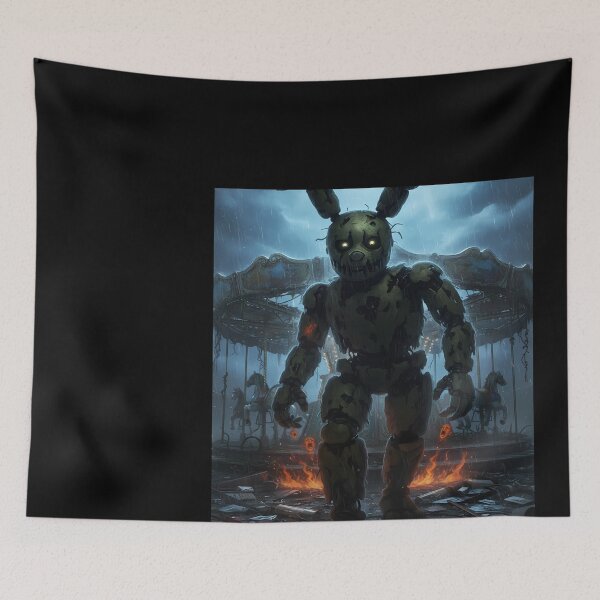 Item preview, Springtrap in a haunted carousel designed and sold by ForThe2F0X1Folks.