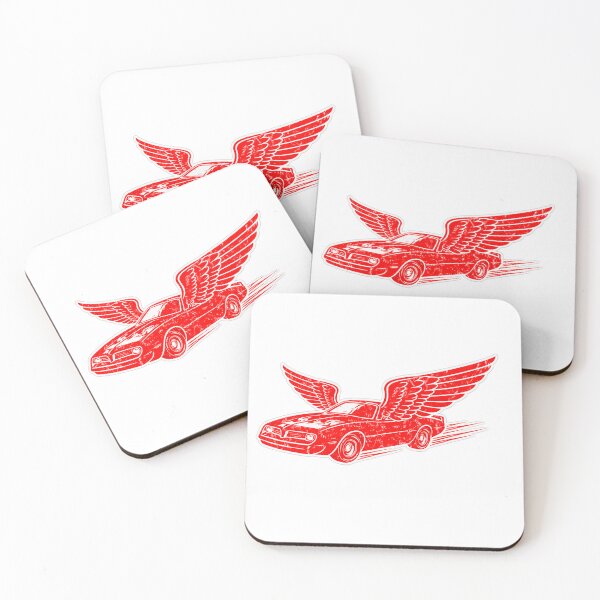 Item preview, Flying Muscle Car Retro Sticker - firebird designed and sold by PIXEL POP DESIGNS - Beyond the Norm!.