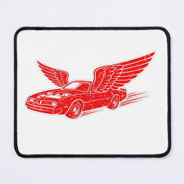 Item preview, Flying Muscle Car Retro Sticker - firebird designed and sold by PIXEL POP DESIGNS - Beyond the Norm!.