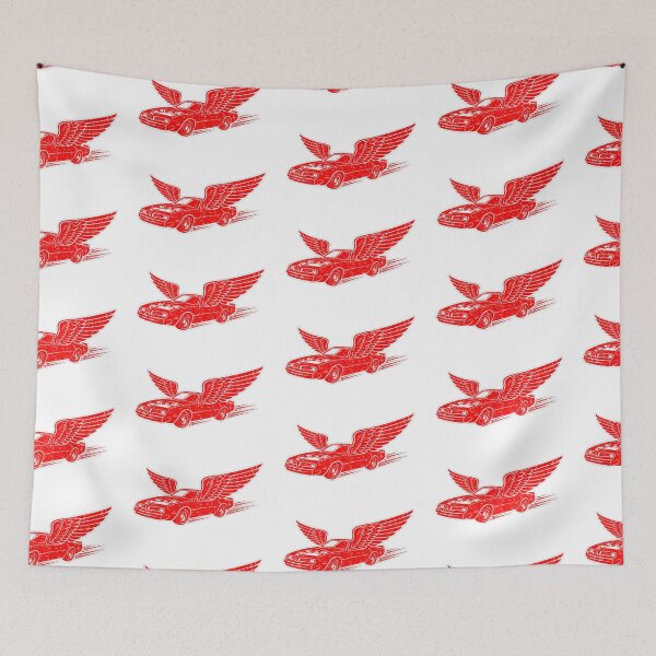 Item preview, Flying Muscle Car Retro Sticker - firebird designed and sold by PIXEL POP DESIGNS - Beyond the Norm!.
