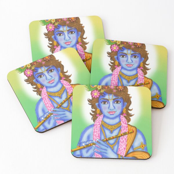 Item preview, Lord Krishna Divine Flute Design – Spiritual Hindu Art Illustration designed and sold by Harshit_Digital_Arts.