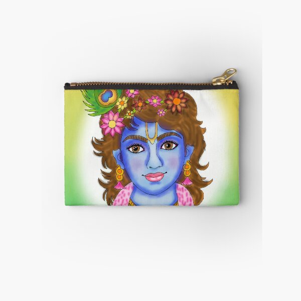 Item preview, Lord Krishna Divine Flute Design – Spiritual Hindu Art Illustration designed and sold by Harshit_Digital_Arts.