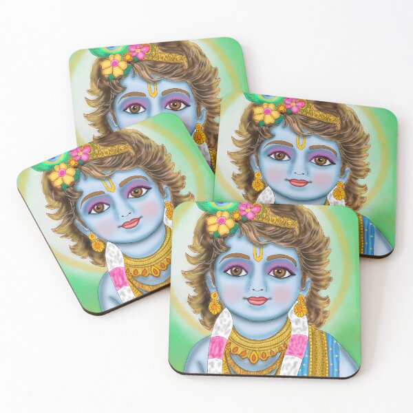 Item preview, Minimal Lord Krishna Artwork – Modern Spiritual Illustration designed and sold by Harshit_Digital_Arts.