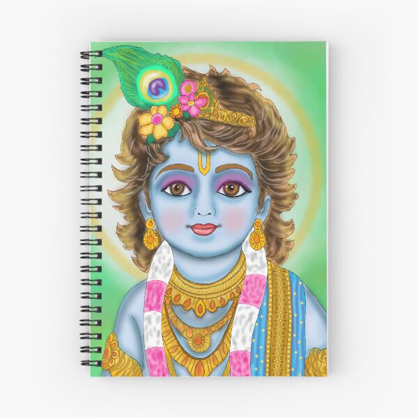 Item preview, Minimal Lord Krishna Artwork – Modern Spiritual Illustration designed and sold by Harshit_Digital_Arts.