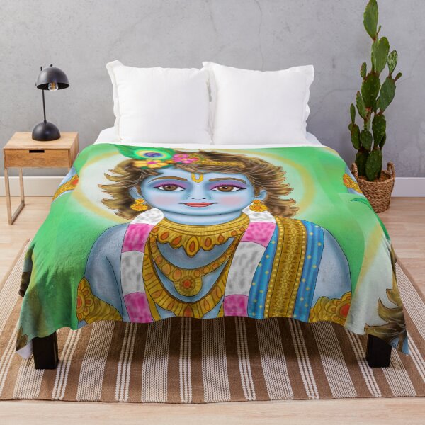 Item preview, Minimal Lord Krishna Artwork – Modern Spiritual Illustration designed and sold by Harshit_Digital_Arts.