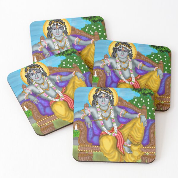 Item preview, Sacred Krishna Devotional Design – Hindu Mythology Art designed and sold by Harshit_Digital_Arts.