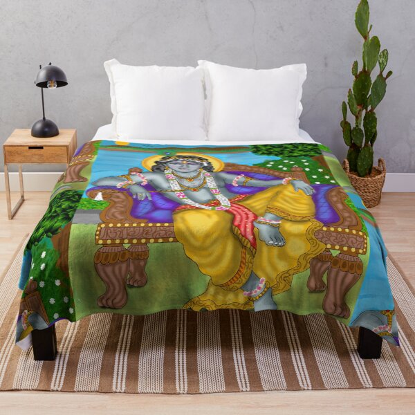Item preview, Sacred Krishna Devotional Design – Hindu Mythology Art designed and sold by Harshit_Digital_Arts.