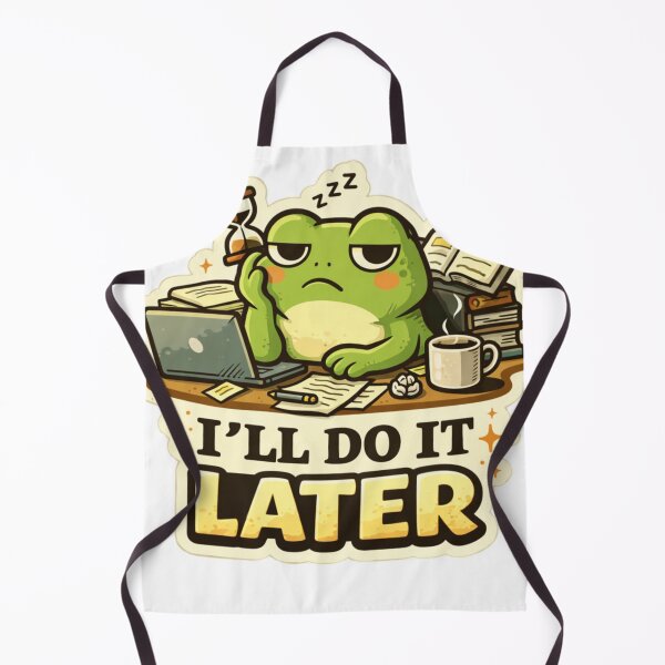 Item preview, Frog Procrastinating With Coffee and Laptop designed and sold by PapitaPelona.