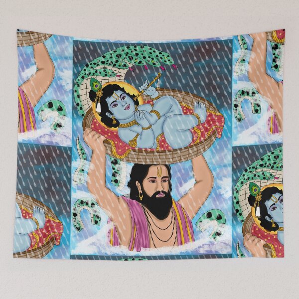Item preview, Cosmic Lord Krishna & Vasudeva Art – Divine Energy Spiritual Design designed and sold by Harshit_Digital_Arts.