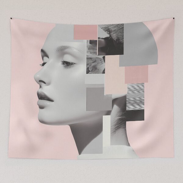 Item preview,  Minimalist Photo Collage Modern Aesthetic Wall Art designed and sold by Mindrender.