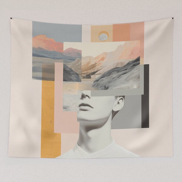 Item preview,  Minimalist Photo Collage Modern Aesthetic Wall Art designed and sold by Mindrender.