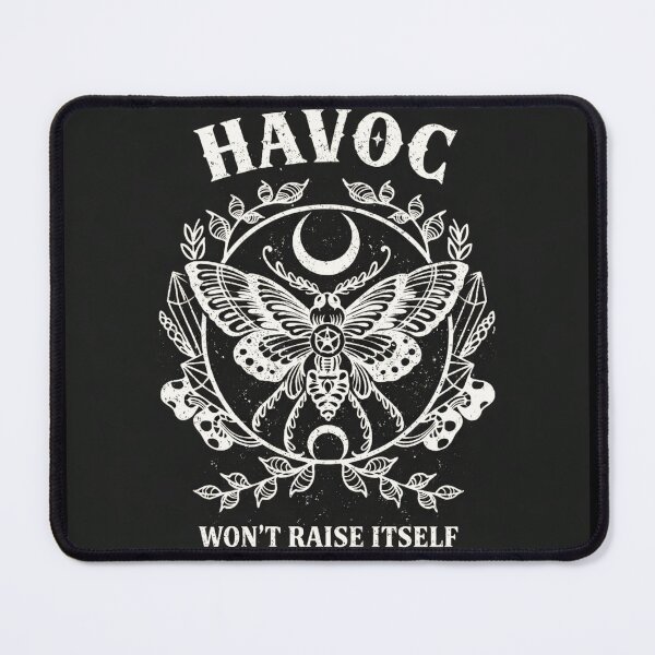 Item preview, Havoc Won’t Raise Itself – Gothic Witch Moth Moon Occult Aesthetic designed and sold by SideEye Co.