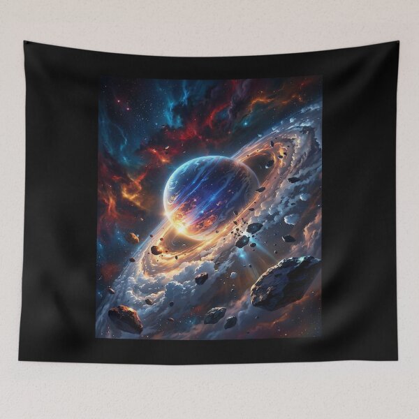 Item preview, Cosmic Planet with Asteroid Belt designed and sold by Bappy888.