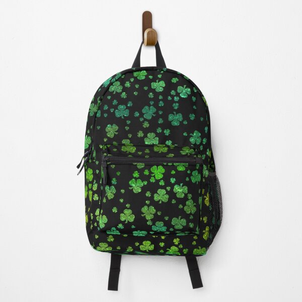 Item preview, Abstract background with clover leaves in metallic green. designed and sold by Wednesday Art design .