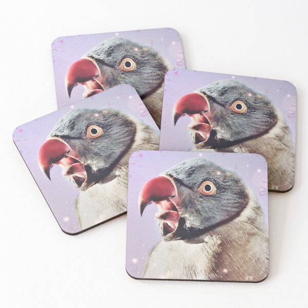 Item preview, Gray Indian-Ringneck Parakeet designed and sold by Krameri Creations.