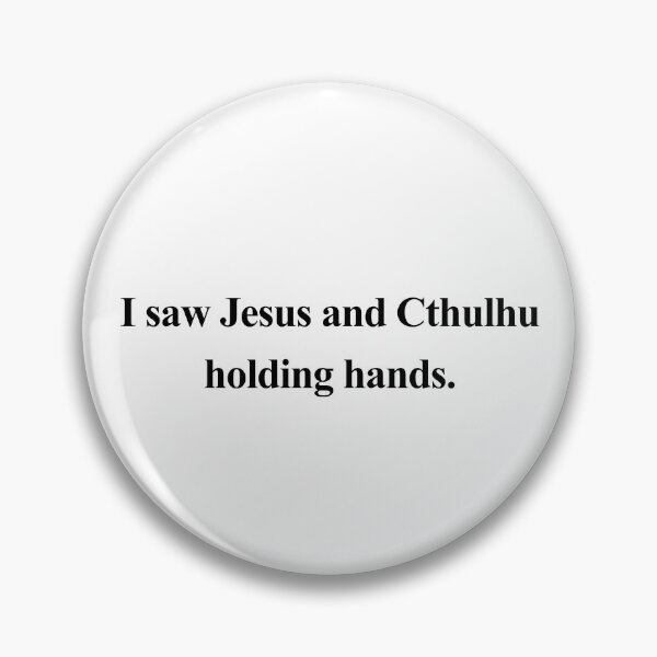 Item preview, Jesus and Cthulhu Holding Hands designed and sold by birdspinestudio.