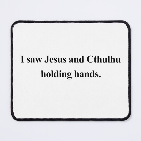 Item preview, Jesus and Cthulhu Holding Hands designed and sold by birdspinestudio.