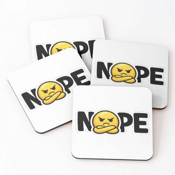 Item preview, NOPE - Angry Emoji Grumpy designed and sold by RohiMade.