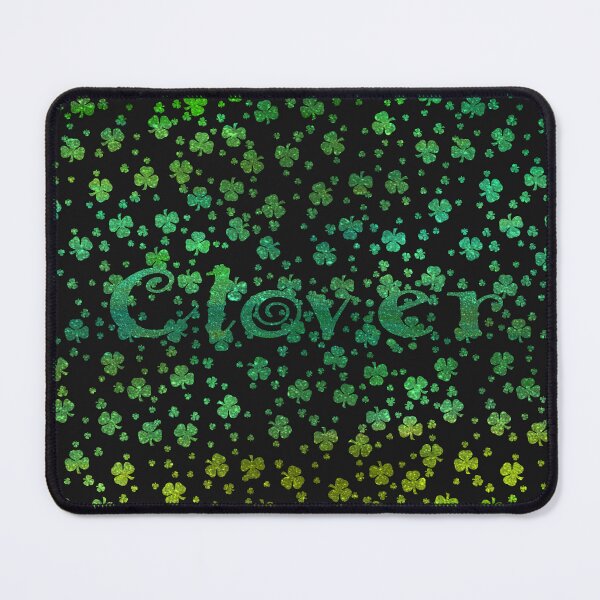 Item preview, Abstract background with clover leaves in metallic green. designed and sold by Wednesday Art design .