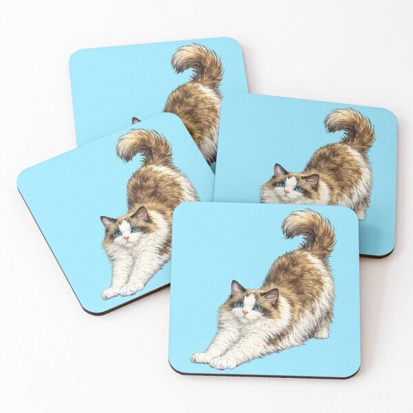 Item preview, Beautiful Stretching Ragdoll Cat designed and sold by Lion and Lamb Design.