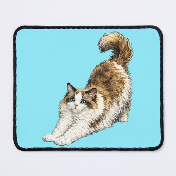 Item preview, Beautiful Stretching Ragdoll Cat designed and sold by Lion and Lamb Design.