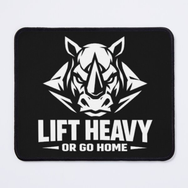 Item preview, Lift Heavy Or Go Home Rhino Powerlifting Gym Design designed and sold by wanado.