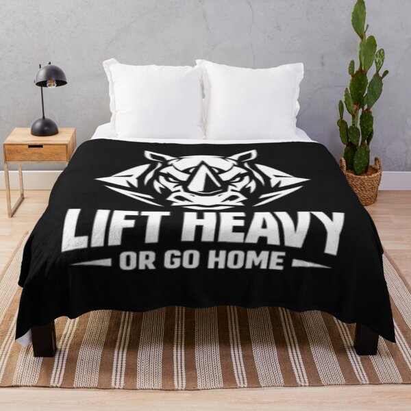 Item preview, Lift Heavy Or Go Home Rhino Powerlifting Gym Design designed and sold by wanado.