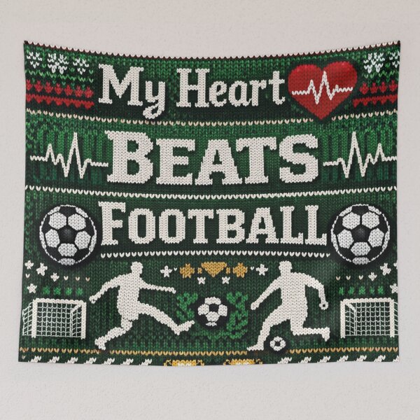 Item preview, My Heart Beats Football Heartbeat Passion Knitting Pattern designed and sold by Mauswohn.