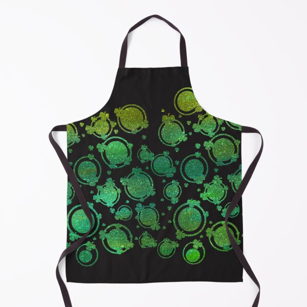 Item preview, Abstract background with clover leaves in metallic green. designed and sold by Wednesday Art design .