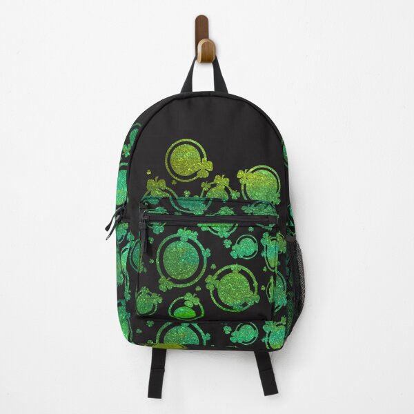Item preview, Abstract background with clover leaves in metallic green. designed and sold by Wednesday Art design .