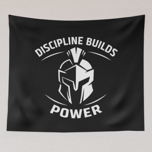 Item preview, Discipline Builds Power Spartan Gym Motivation Design designed and sold by wanado.
