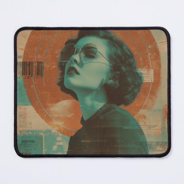 Item preview, Vintage Atomic Horizon Retro Futurism Synthwave Fashion Portrait designed and sold by WartonnoArt.
