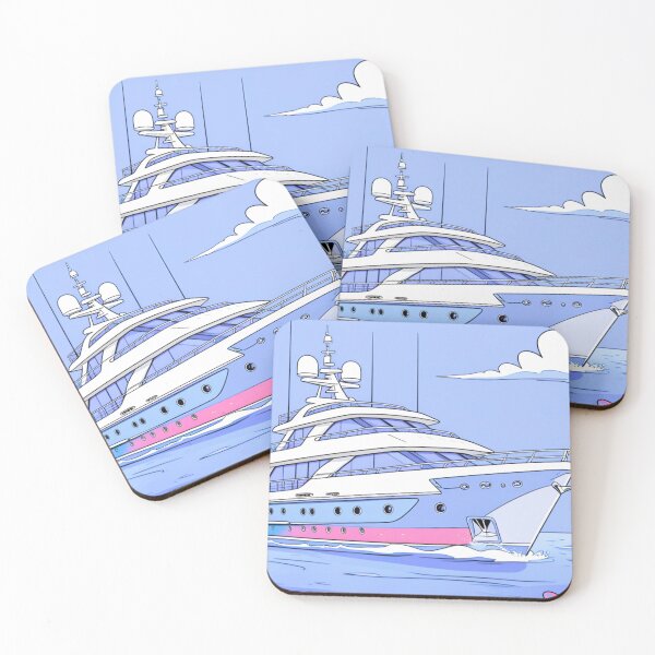 Item preview, Blue Yacht Sticker Design designed and sold by chucktownjax.