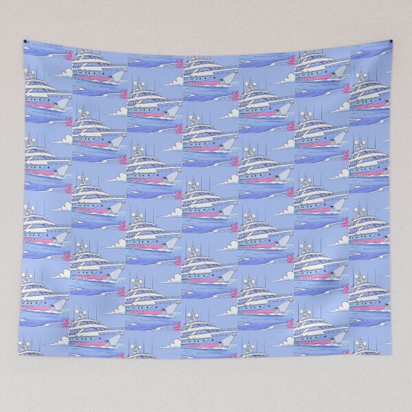 Item preview, Blue Yacht Sticker Design designed and sold by chucktownjax.