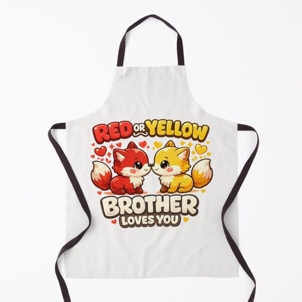 Item preview, Red or Yellow Brother Loves You design funny fox quote designed and sold by Pawsome Quotes.