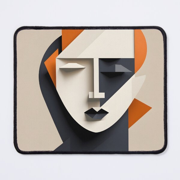 Item preview, Modern Cubist Abstract Face – Geometric Minimalist Portrait Wall Art designed and sold by ArtnarongDesign.