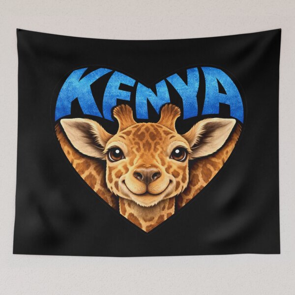 Item preview, Kenya - Giraffe Heart Shape designed and sold by Myra365Art.