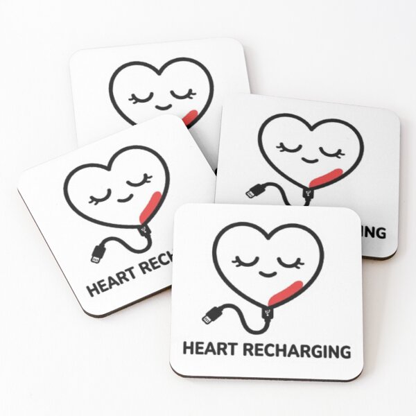 Item preview, Heart Recharging Sticker – Cute Self Care Humor – Minimal Charging Heart Design designed and sold by Vegasstickers.