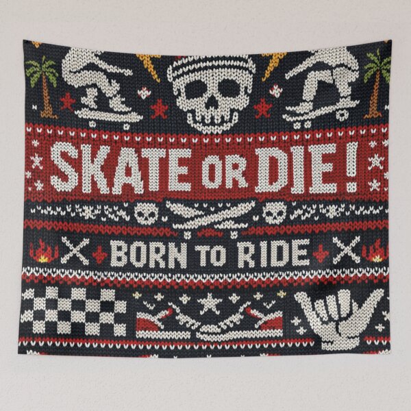 Item preview, Skate or Die Born to Ride Skateboard Knitting Pattern designed and sold by Mauswohn.
