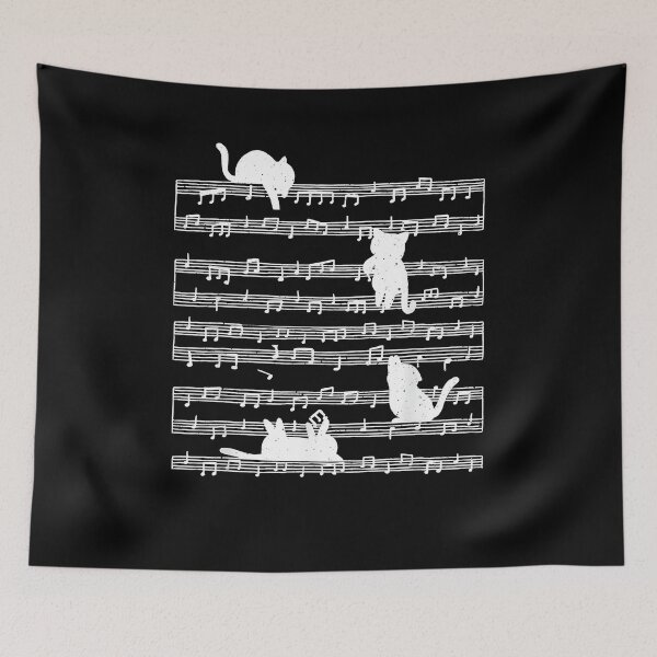 Item preview, Love Music Sheets Cute Cat Playing On Musical Notes Musician Men Women designed and sold by Boutkimaewab.