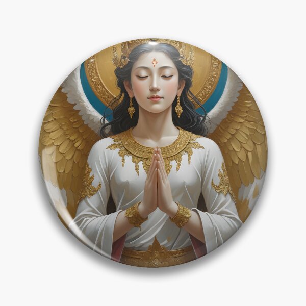 Item preview, Kinnaree Thai Mythological Angel – Traditional Thai Sacred Art Poster designed and sold by ArtnarongDesign.