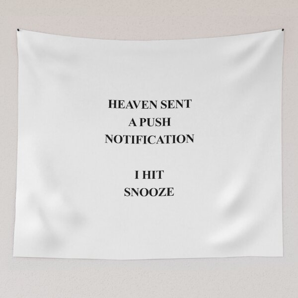 Item preview, Heaven Sent a Push Notification designed and sold by birdspinestudio.