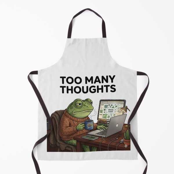 Item preview, Overthinking Frog Meme T-Shirt & Sticker – Funny Anxiety Frog, Introvert Humor, Relatable Meme designed and sold by ZyxDes.