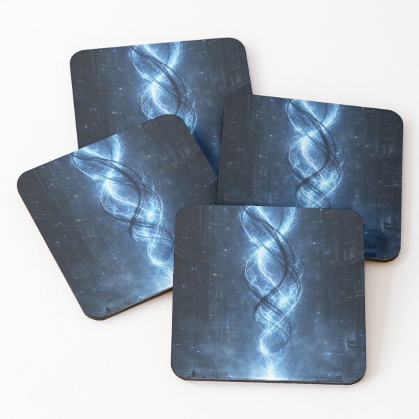 Item preview, Futuristic Energy Ribbon Wall Art | Sci-Fi Quantum Light Phenomenon Poster | Cyberpunk Technology Artwork designed and sold by Element Horizon Studio.
