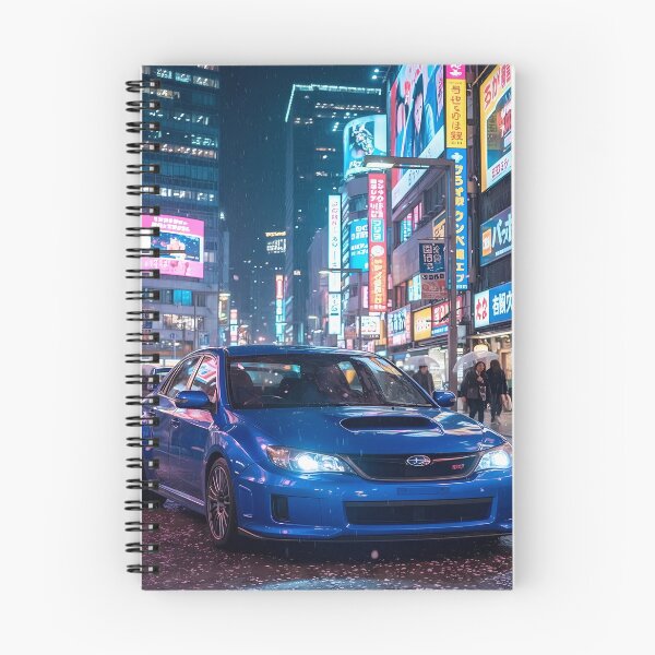 Item preview, Blue Subaru WRX STI in Neon Tokyo Street designed and sold by ChiqueAvenue.
