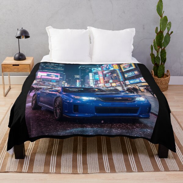 Item preview, Blue Subaru WRX STI in Neon Tokyo Street designed and sold by ChiqueAvenue.