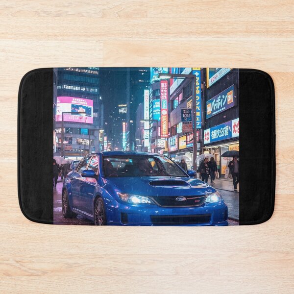 Item preview, Blue Subaru WRX STI in Neon Tokyo Street designed and sold by ChiqueAvenue.