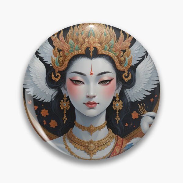 Item preview, Kinnaree Thai Mythological Angel – Traditional Thai Sacred Art Poster designed and sold by ArtnarongDesign.